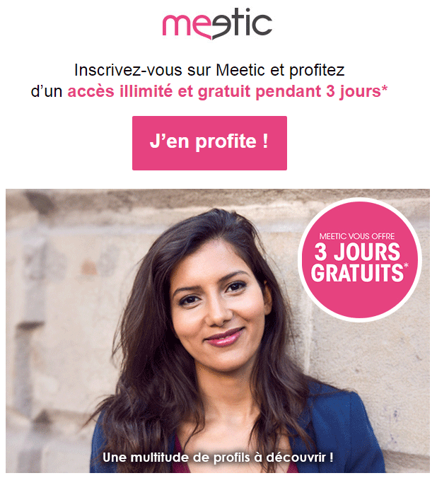 Meetic 3 jours gratuit